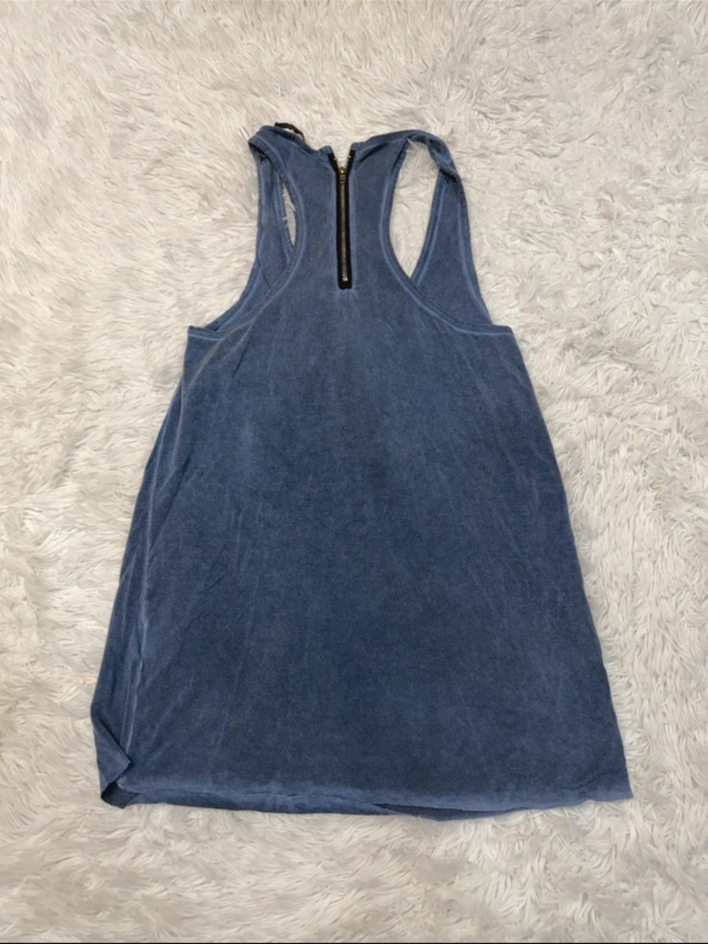Pol Blue Racerback Zip-Back Tank Top - Picture 2 of 8